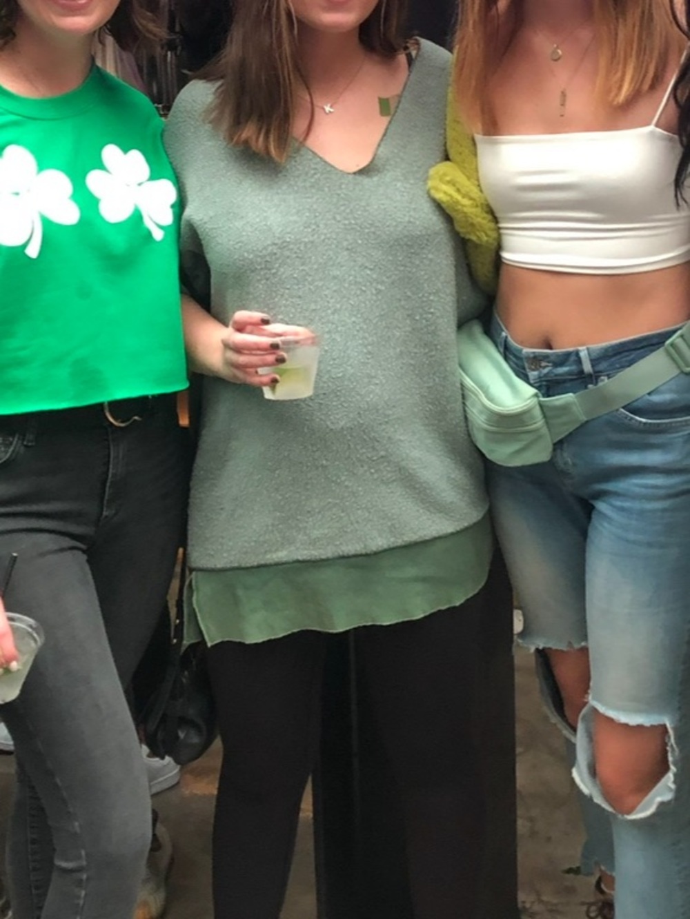 Women's Reversible Crewneck Sweater in Green